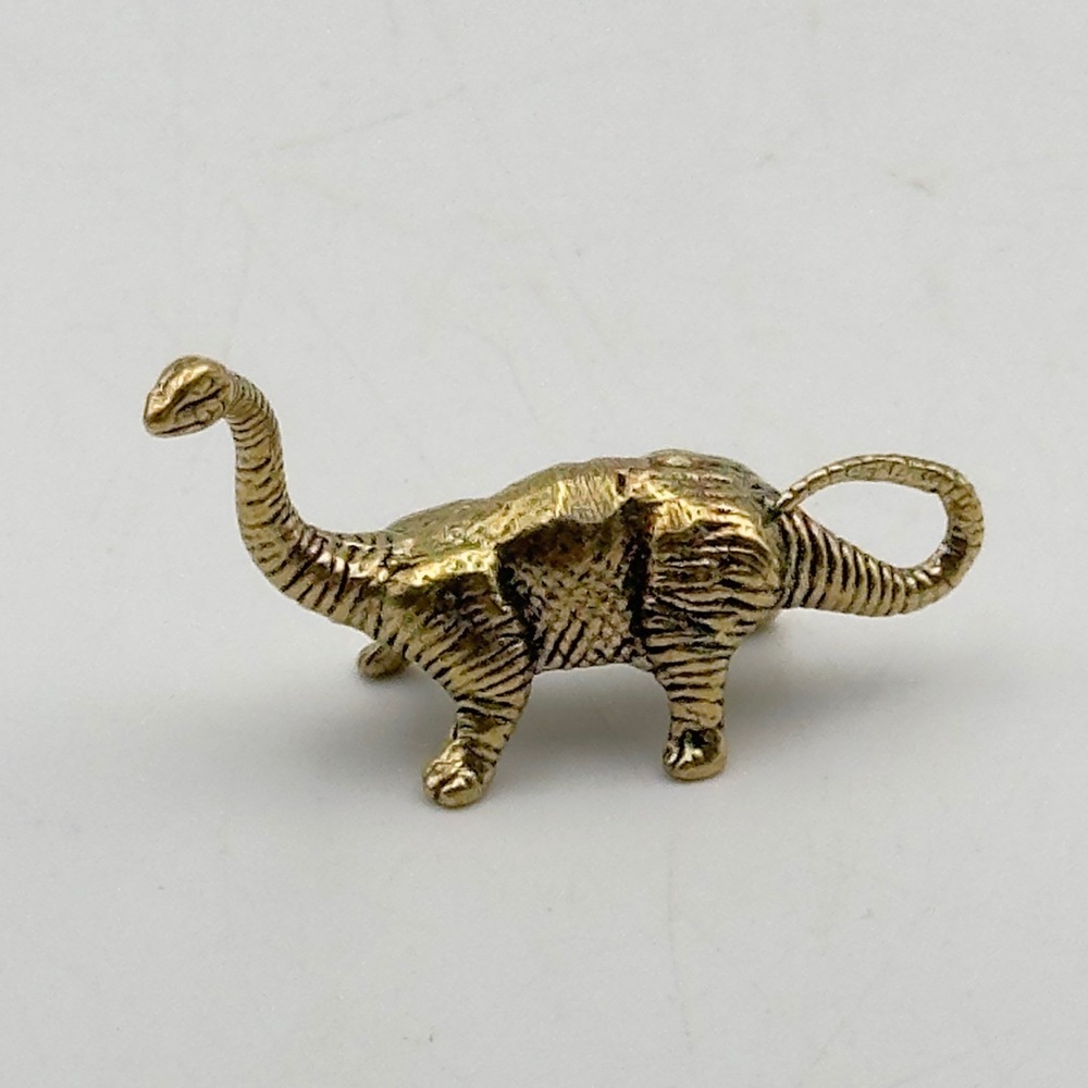 BG6-Miniature Brass metal Sauropod Dinosaur Figurine